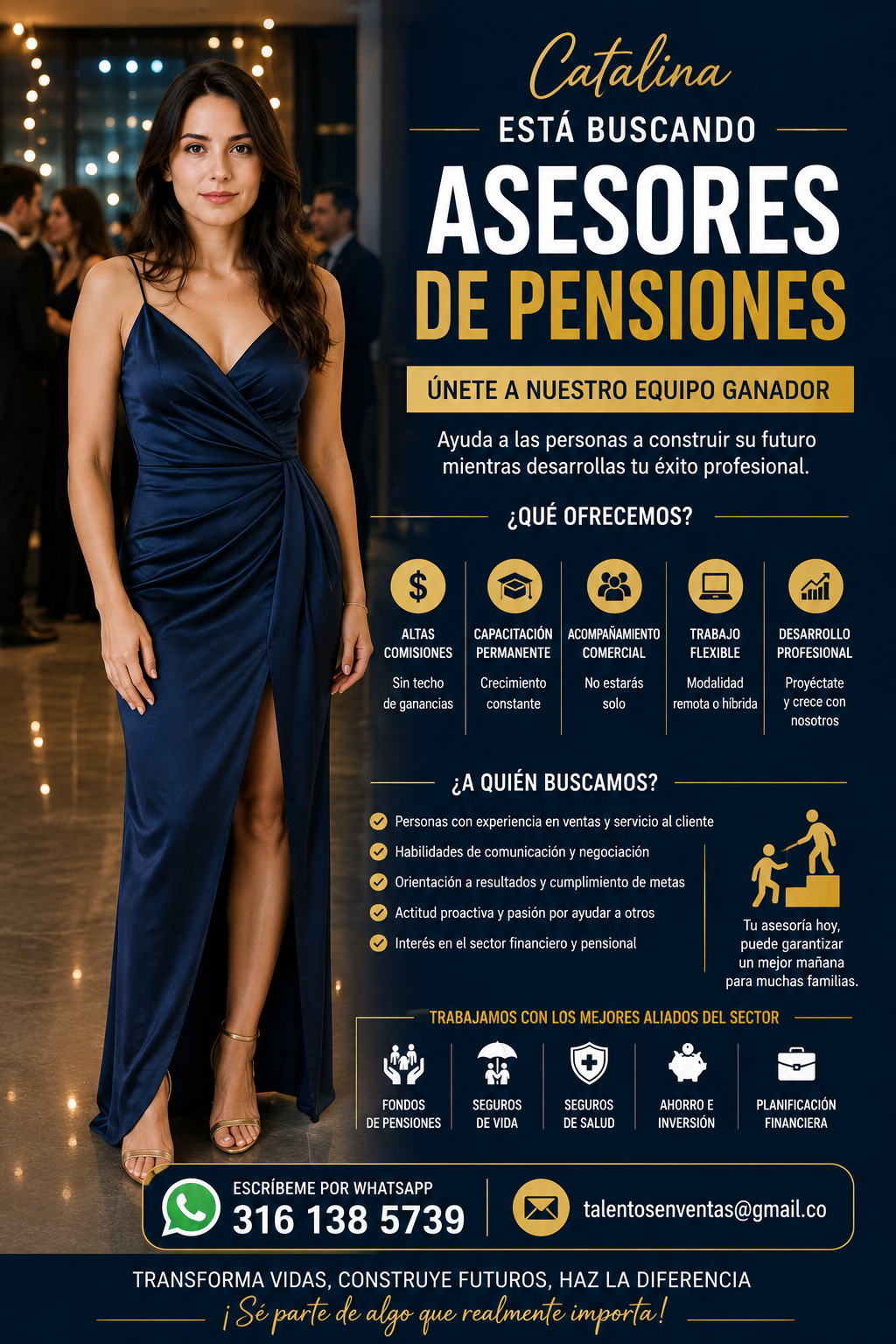 Catalina, asesora de pensiones Firstmarck